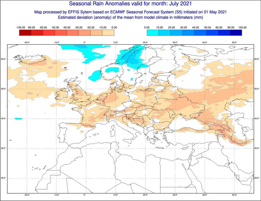 Prognose Juli 2021 ECMWF Prognose Juli 2021 ECMWF