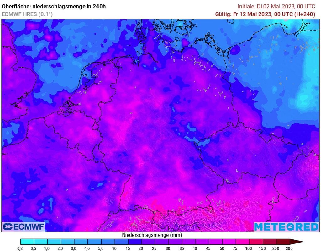 viel Regen, deutschland, ecmwf