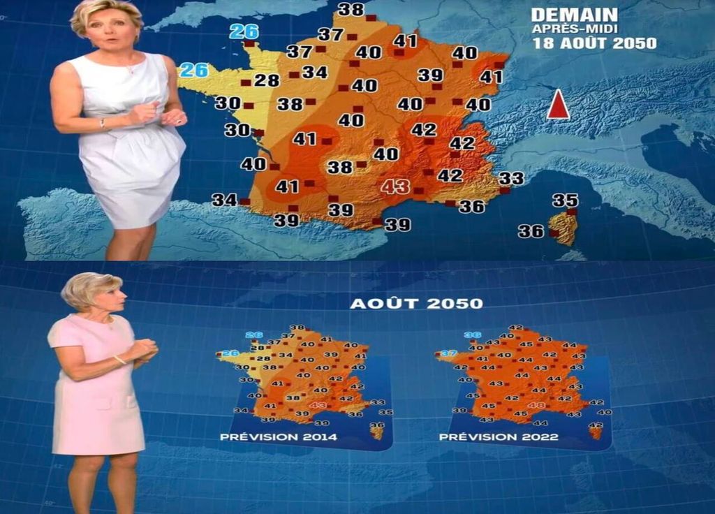 En 2014, Évelyne Dhéliat imaginait la météo de 2050. En 2022, la réalité l’avait déjà rattrapée : les 40 °C, autrefois choquants, sont devenus banals.