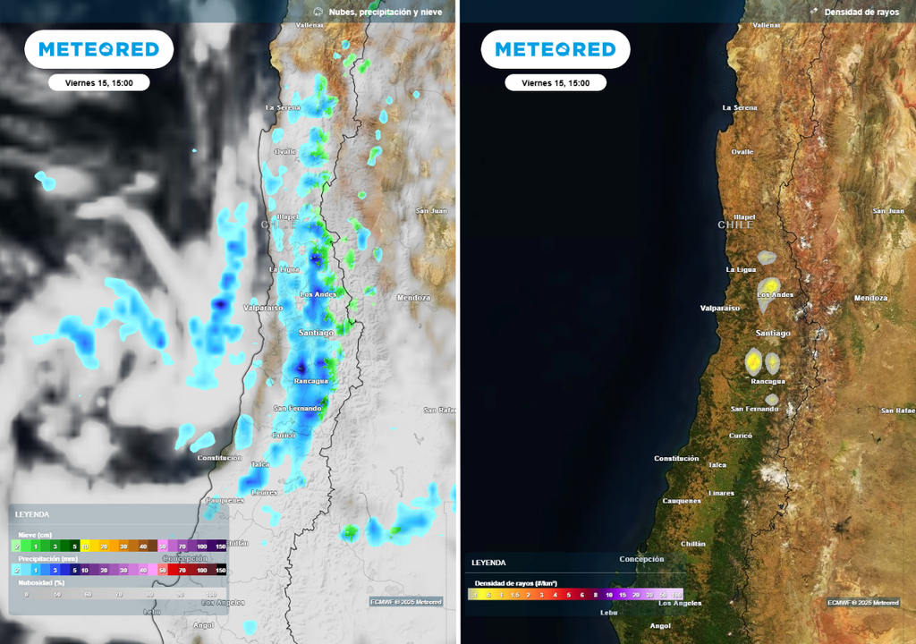 pronóstico de lluvias y rayos