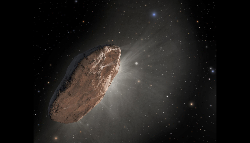 Objetos interestelares como ʻOumuamua e 3I/ATLAS chegaram a gerar especulações sobre uma possível origem artificial. Crédito: ESA Objetos interestelares como ʻOumuamua e 3I/ATLAS chegaram a gerar especulações sobre uma possível origem artificial. Crédito: ESA