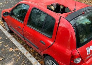 Um meteorito atinge e desfaz um carro em França
