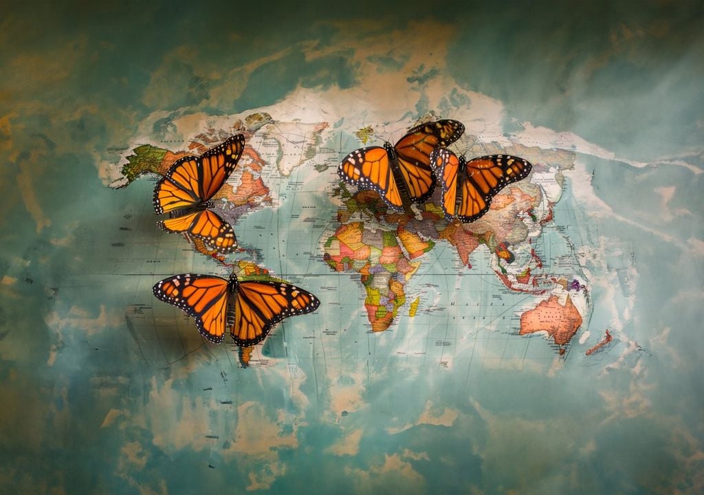 borboletas pintadas, migração