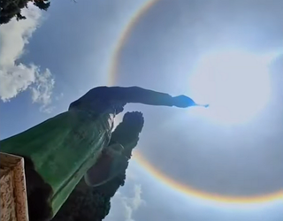 Spectacular solar halo caught on camera in Temascalcingo, Mexico