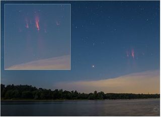 Sprites rojos sobre Europa
