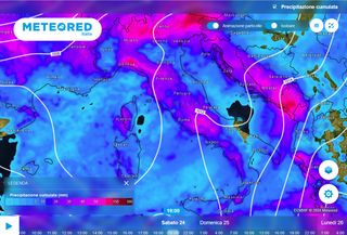 Peggioramento imminente sull'Italia, tornano pioggia e neve: ecco dove secondo il modello di riferimento di Meteored