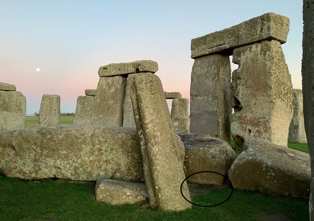 The Altar Stone at Stonehenge is fairly hidden from initial view.