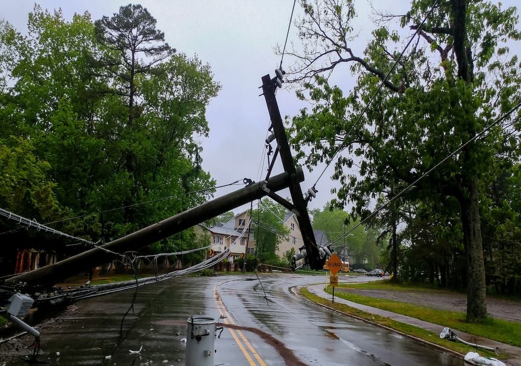 Weather bombs bring strong winds which are powerful enough to bring down trees and powerlines.