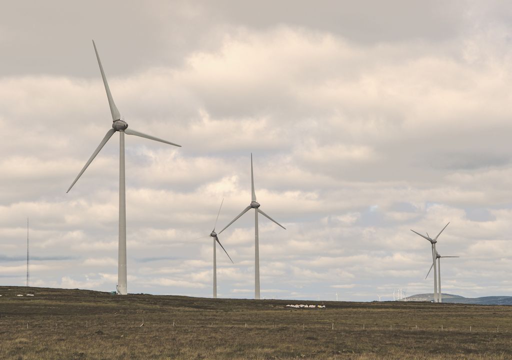 Wind farms.