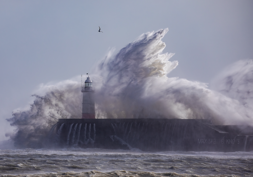 High winds have been recorded in the South West as well as Newhaven in East Sussex.