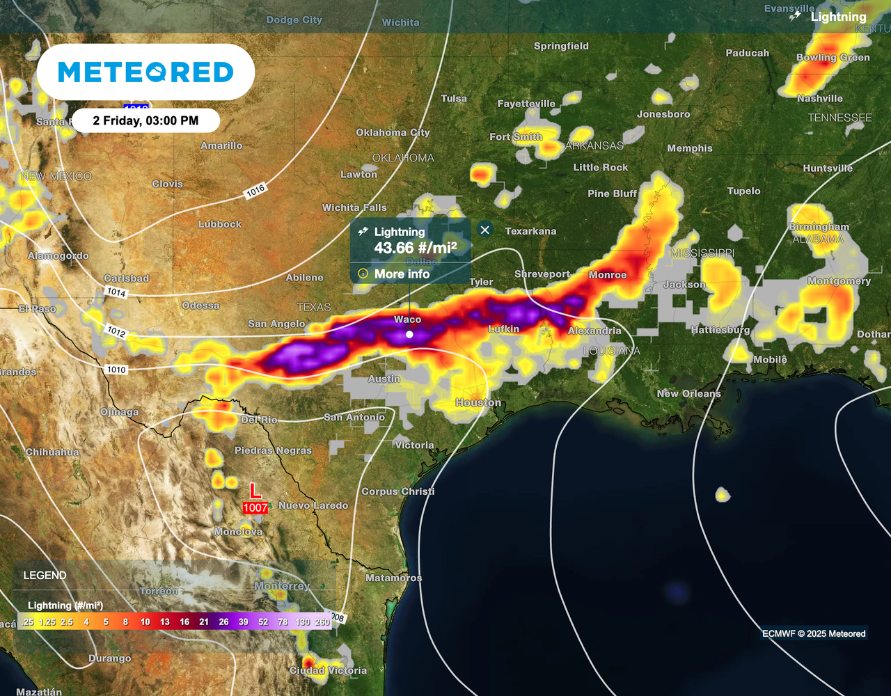 Stormy Weather Shifts East Today — Southern Plains Next in Line Friday