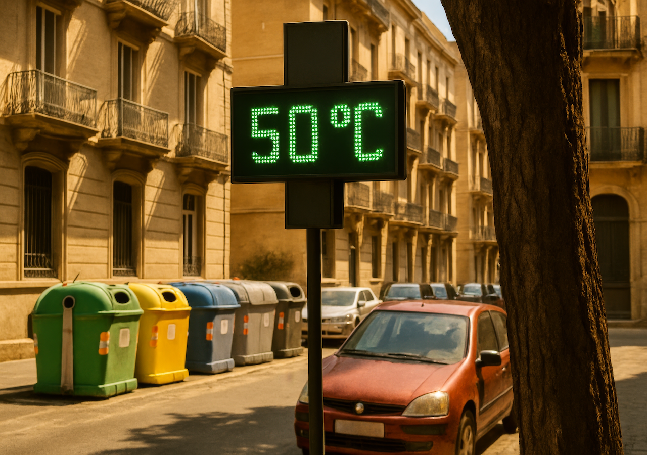 Rekordhitze in Barcelona – ein Symbol für die länger werdenden europäischen Sommer unter dem Klimawandel.