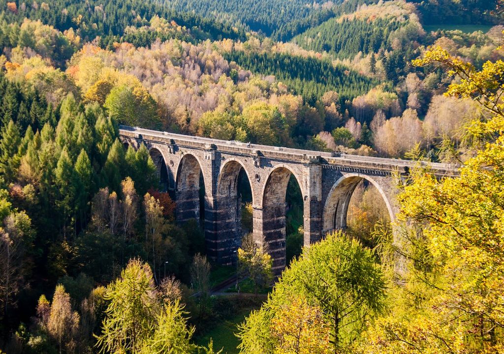 ehemalige Eisenbahnbrücke, Viadukt - Heztdorf, Chemnitz, Erzgebirge, Sachsen ehemalige Eisenbahnbrücke, Viadukt - Heztdorf, Chemnitz, Erzgebirge, Sachsen
