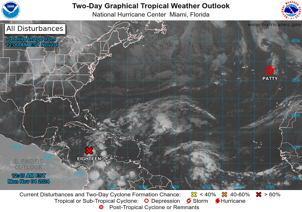 Grafik, aktive tropischen Zyklone, Bildung tropischer Zyklone