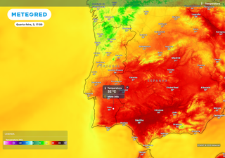 Subida de temperatura com máximas acima de 30 ºC, mas provável chegada de rio atmosférico pode marcar domingo