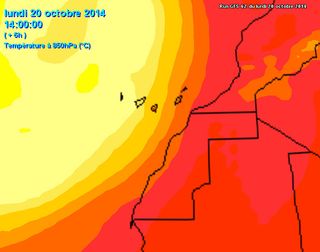 Subida significativa de temperaturas en Canarias para el miércoles 22 de octubre de 2014