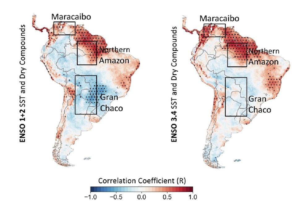 Imagenes comparativas El Niño y La Niña