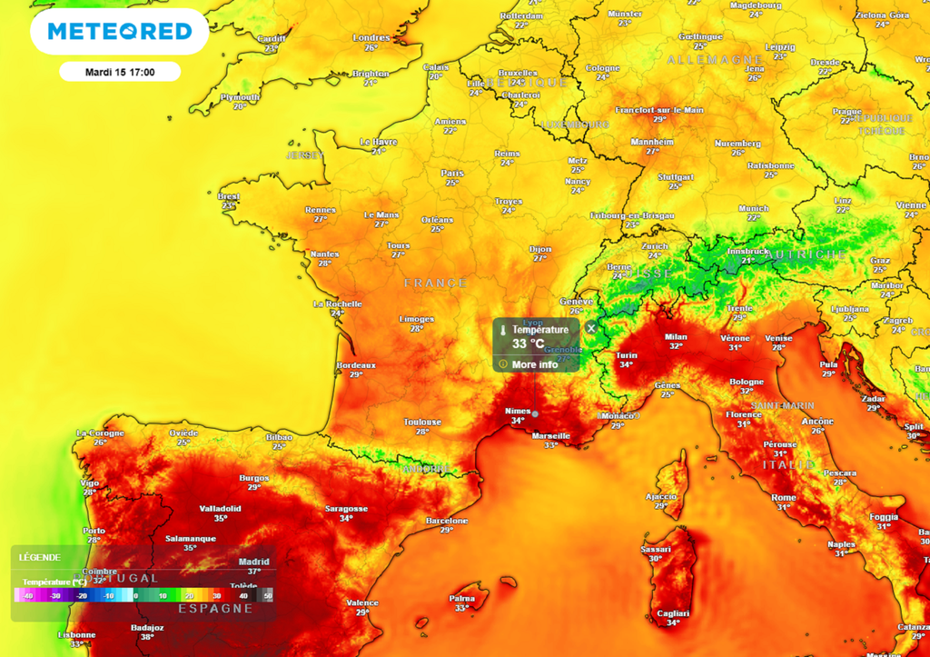 En début de semaine prochaine, seul le pourtour méditerranéen connaîtra un mercure supérieur à 30°C à l'ombre. En début de semaine prochaine, seul le pourtour méditerranéen connaîtra un mercure supérieur à 30°C à l'ombre.