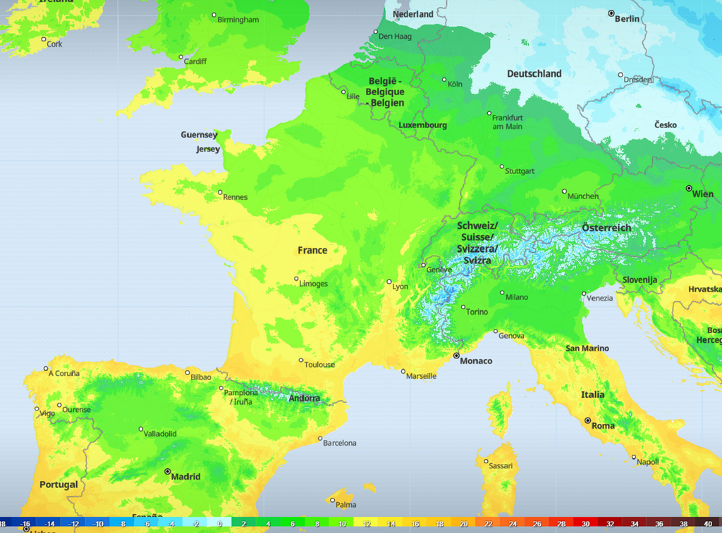 Le redoux se confirme pour les fêtes de Noël avec la barre des 10°C franchie dans de nombreuses régions en cours de journée.