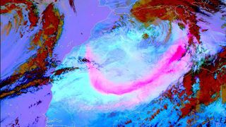 Super tormenta de polvo frontal 