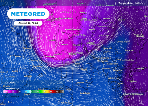 Svolta meteo in Italia: aria polare in arrivo, crollo termico tra mercoled&igrave; 25 e gioved&igrave; 26. Neve a bassa quota