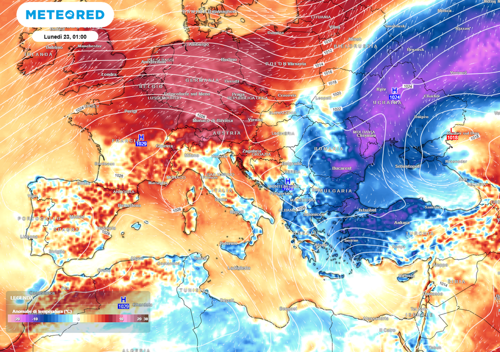 Anomalie termiche. Le regioni più beneficiate, già da lunedì 23, saranno quelle centrali e meridionali, dove il maltempo ha colpito con maggiore intensità. In queste aree i termometri toccheranno i +20°C e oltre.
