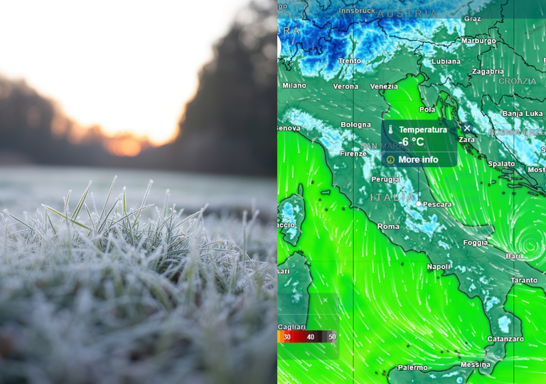 Svolta meteo invernale, venerd&igrave; 27 il culmine del freddo in Italia: la mappa delle gelate