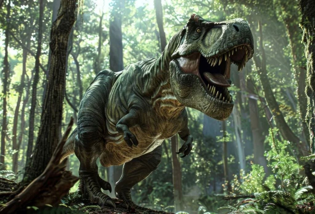 Segundo estudo, a locomoção através da ponta dos pés era importante para o T-Rex manter o equílibrio, mesmo sendo pesado. Ilustração: Divulgação Metrópoles