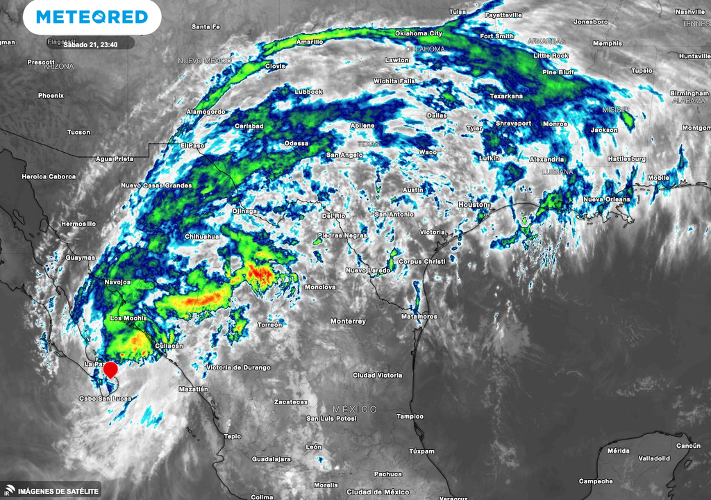 Norma tormenta tropical en tierra