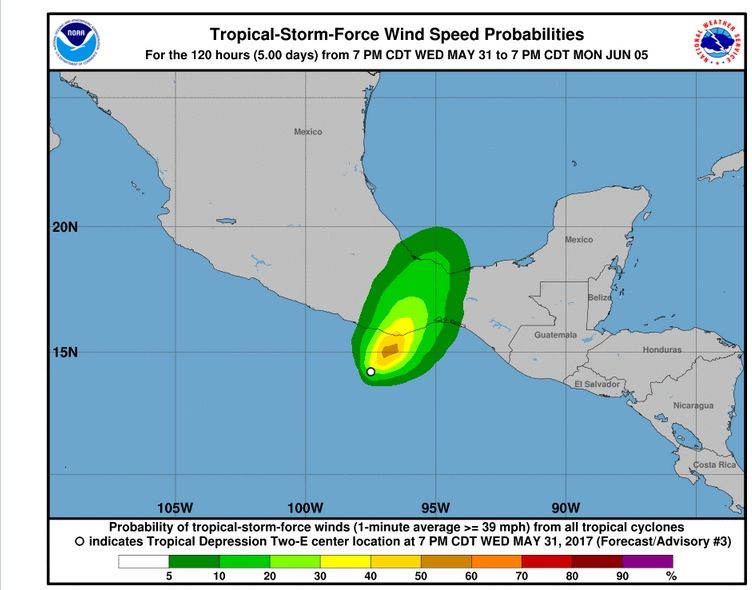 Td 2E Frente A Las Costas Del Pacífico De México Td 2E Frente A Las Costas Del Pacífico De México