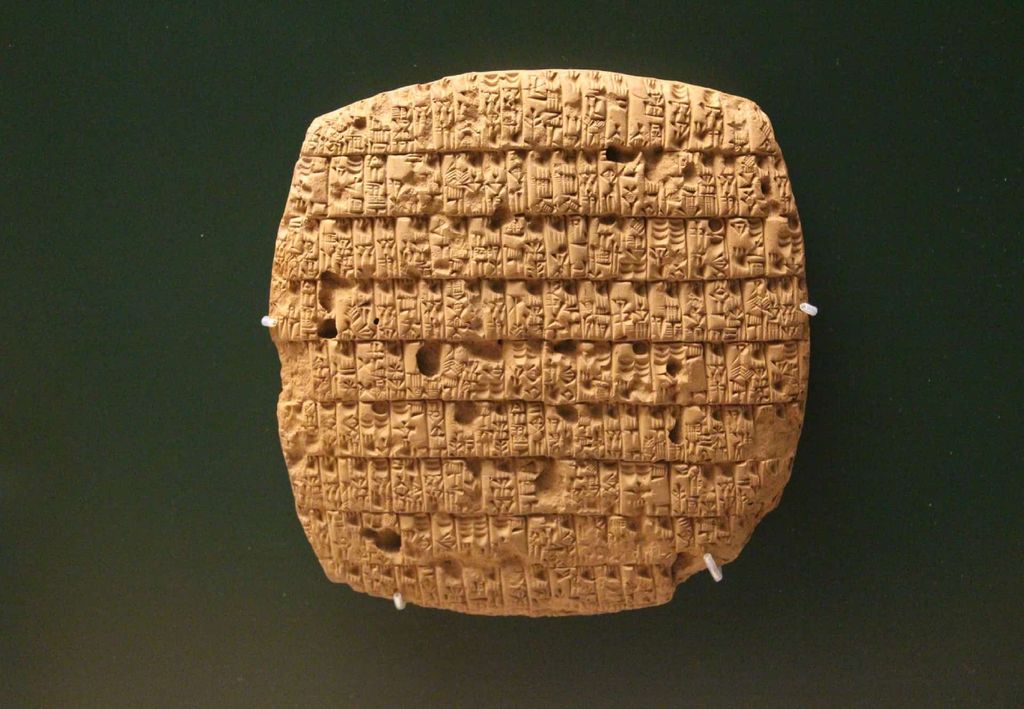tablilla de arcilla, cuneiforme, acadia
