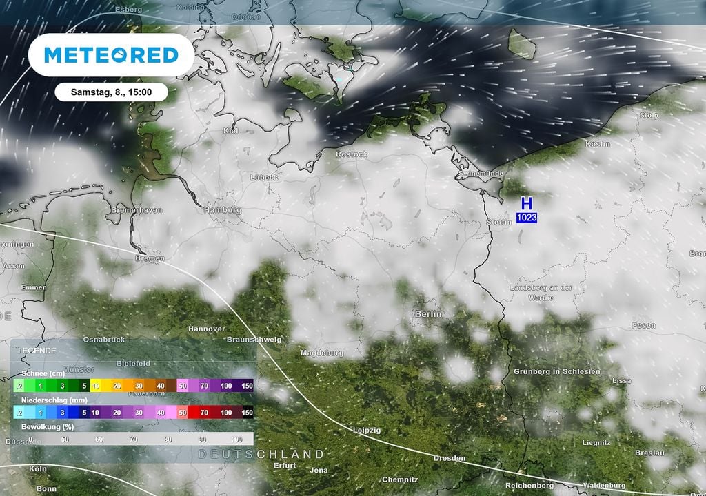 Wolken, Norddeutschland, Samstag Die Wolkendecke bleibt über Norddeutschland am Samstag. Lichtet sich aber im Verlauf des Tages und verschwindet am Sonntag wahrscheinlich ganz