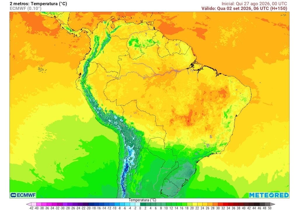 Temperaturas mínimas na quarta-feira. Temperaturas mínimas na quarta-feira mostram que os termômetros na região Sul caem novamente para valores próximos dos 0°C, ocasionando a formação de geadas localizadas na serra.