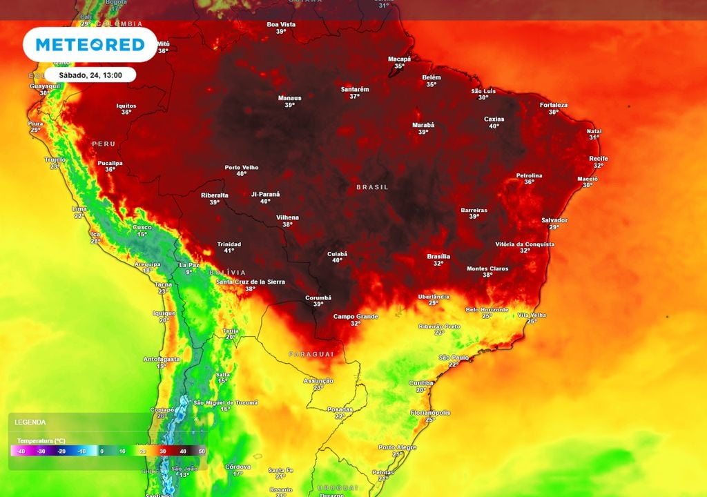 Previsão de temperaturas máximas no Sábado de tarde. Previsão de temperaturas máximas no Sábado de tarde mostra que, ao longo desta semana, as temperaturas vão subir em todo o país. No Norte, as máximas passam dos 40°C.