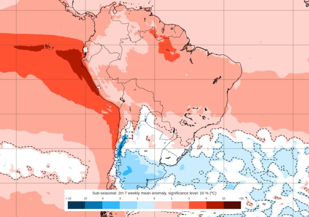 Previsão de anomalias de temperatura entre os dias 2 e 9 de Novembro. Previsão de anomalias de temperatura entre os dias 2 e 9 de Novembro mostra que as temperaturas vão voltar para patamares dentro ou acima da média na maior parte do Brasil.