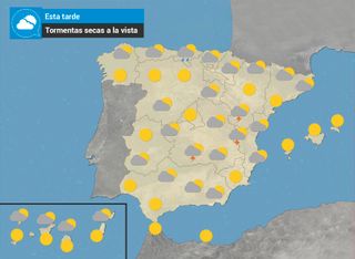 Temperaturas de 45ºC y, esta tarde, tormentas secas