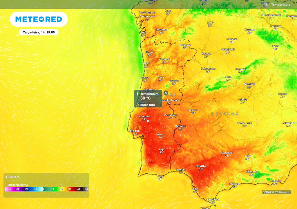 temperatura do ar à superfície temperatura do ar à superfície
