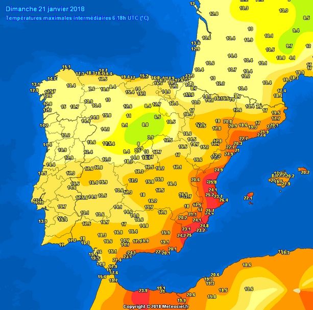 Temperaturas Máximas Absolutas Del 21 Enero De 2018 En La Comunidad Valenciana: Posibles Causas Temperaturas Máximas Absolutas Del 21 Enero De 2018 En La Comunidad Valenciana: Posibles Causas