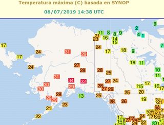 Temperaturas récord en Alaska: cerca de 34 ° C