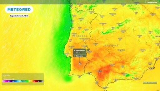 Temperaturas sobem at&eacute; 5 &deg;C em Portugal na segunda-feira: ECMWF prev&ecirc; valores at&eacute; 6 &deg;C acima do normal
