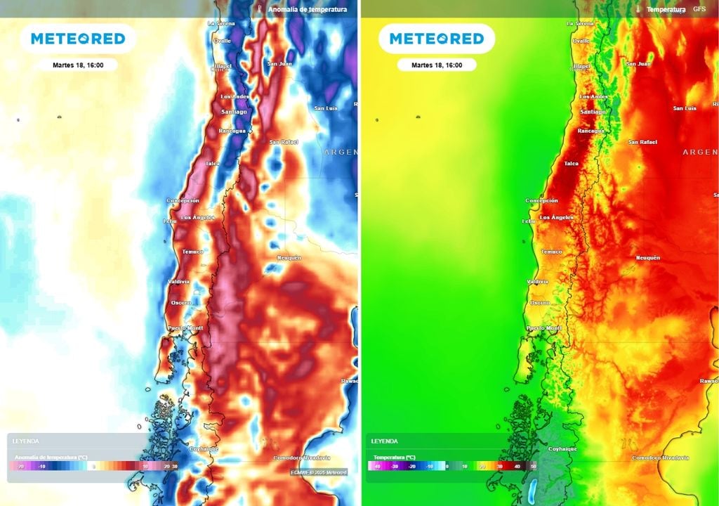 mapas de anomalías y temperaturas