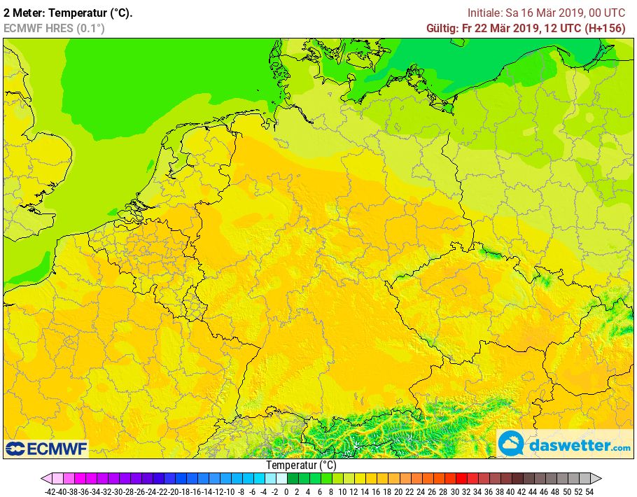 Höchstwerte über 20 Grad