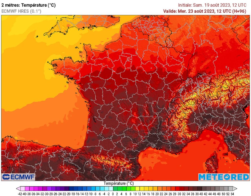 Le pic d'intensité à l'échelle nationale sera atteint durant la journée de mercredi.