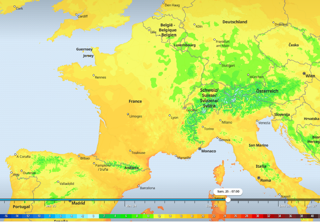 Après la fraîcheur matinale de cette semaine, un redoux assez net est attendu ce week-end (températures prévue samedi matin). Après la fraîcheur matinale de cette semaine, un redoux assez net est attendu ce week-end (températures prévue samedi matin).