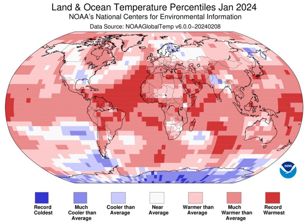 Globale Land- und Ozeantemperatur Globale Land- und Ozeantemperatur