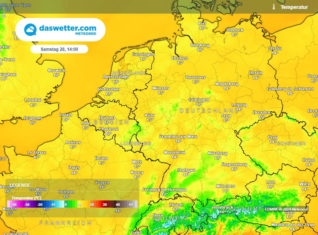 wetter, samstag, höchstwerte wetter, samstag, höchstwerte