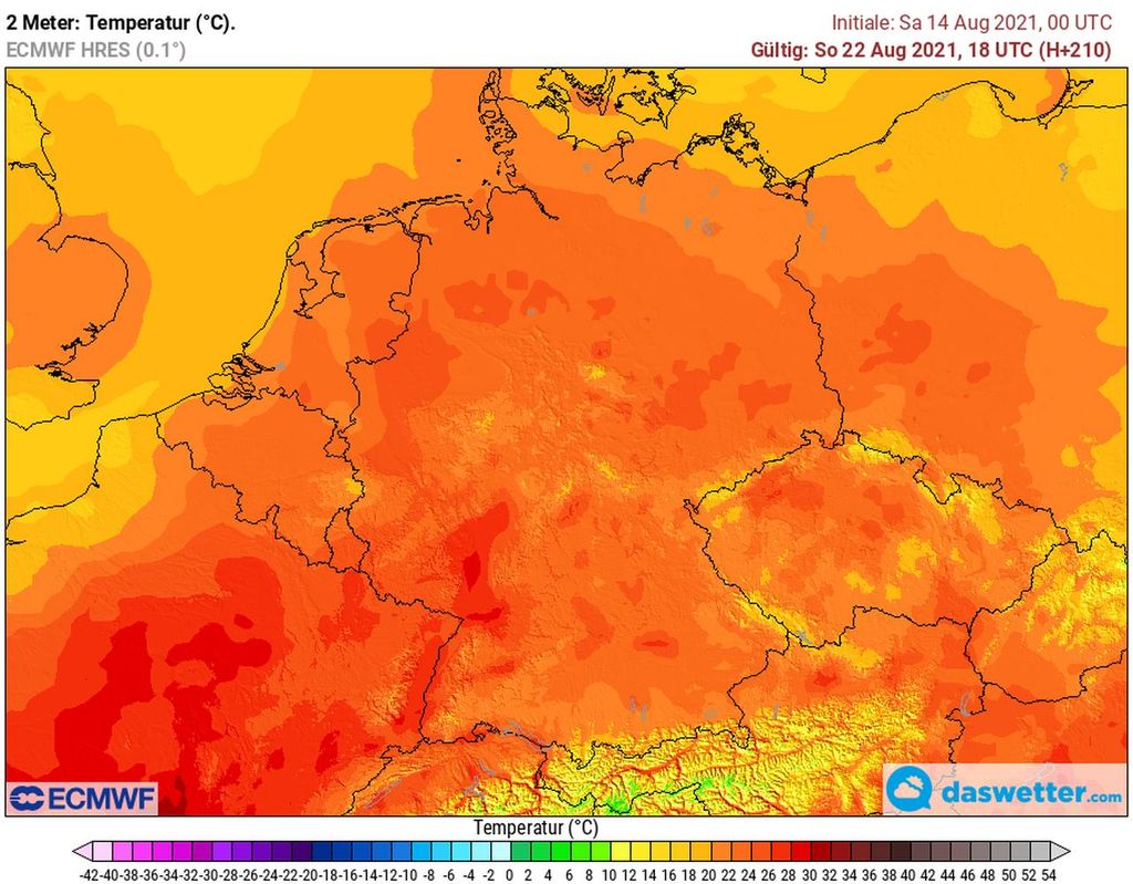 Höchstwerte nächsten Sonntag
