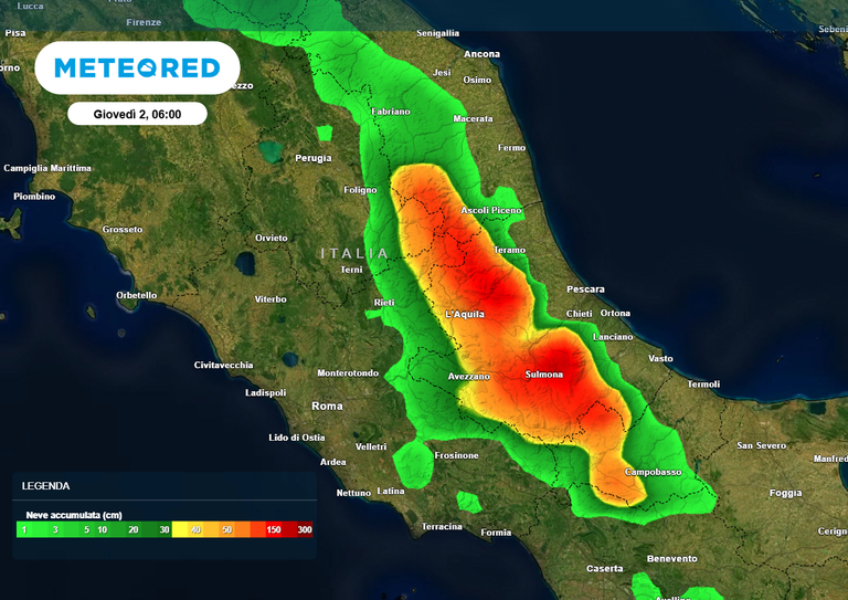 Tempesta Erminio, nevicate record sull'Appennino: quasi un metro sul Gran Sasso, mezzo metro dai Sibillini alla Maiella