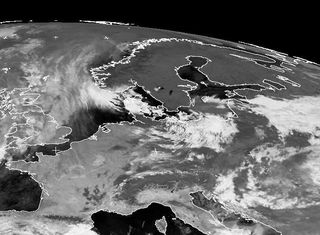 Tempestad de nieve en el norte de Europa