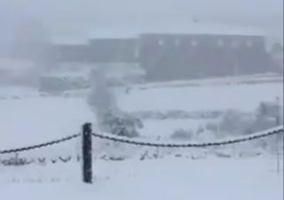 Storm Dora brings festive snowfall to Portugal